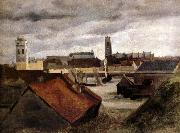 Corot Camille Dunkerque,les bassins de peche painting